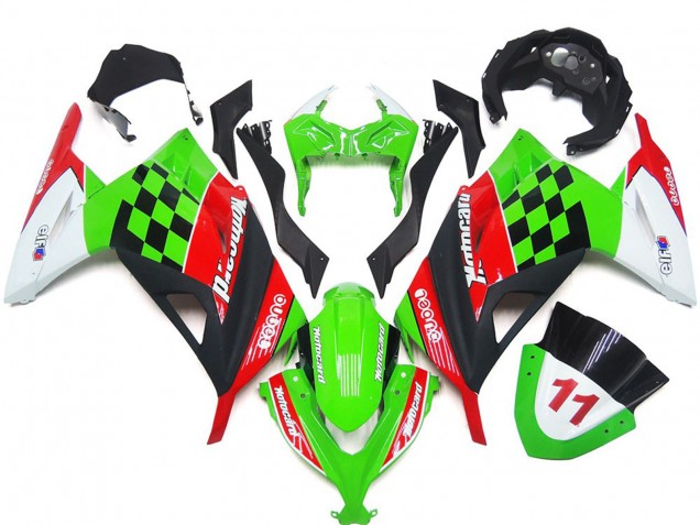 13-18 Rot & Schwarz Kariert Glänzend Ninja 300 Motorrad Verkleidung 13-18 Rot & Schwarz Kariert Glänzend Ninja 300 Motorrad Verkleidung
