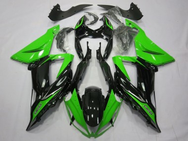13-18 Schlichte Glänzend Schwarz Grün ZX6R Motorrad Verkleidung