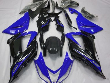 13-18 Schwarz & Blau ZX6R Motorrad Verkleidung