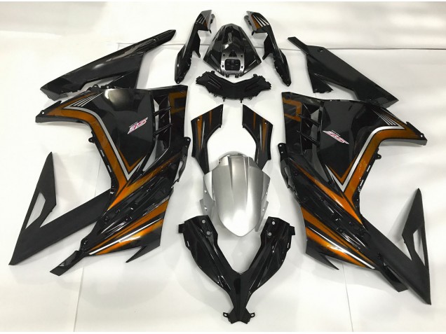 13-18 Schwarz Glänzend & Orange Ninja 300 Motorrad Verkleidung 13-18 Schwarz Glänzend & Orange Ninja 300 Motorrad Verkleidung