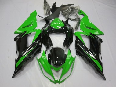 13-18 Schwarz & Grün ZX6R Motorrad Verkleidung
