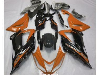 13-18 Schwarz & Orange ZX6R Motorrad Verkleidung