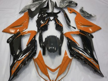 13-18 Schwarz & Orange ZX6R Motorrad Verkleidung