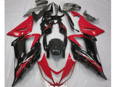 13-18 Schwarz & Rot ZX6R Motorrad Verkleidung