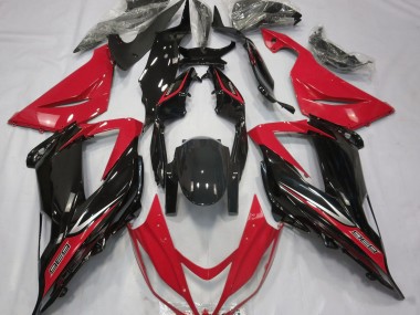 13-18 Schwarz & Rot ZX6R Motorrad Verkleidung