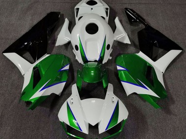 13-23 Glänzend Grün Weiß & Blau CBR600RR Motorrad Verkleidung