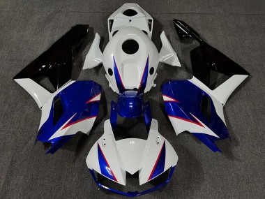 13-23 Glänzend Weiß & Tiefes Blau CBR600RR Motorrad Verkleidung