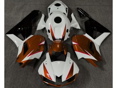 13-23 Orange Glänzend Weiß & Rot CBR600RR Motorrad Verkleidung