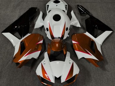 13-23 Orange Glänzend Weiß & Rot CBR600RR Motorrad Verkleidung