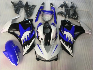 15-18 Blauer & Weißer Hai R3 Motorrad Verkleidung