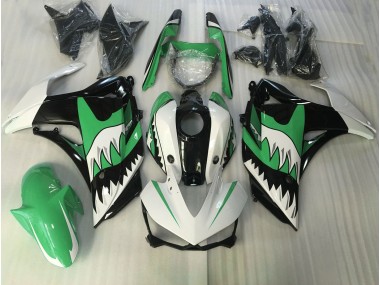 15-18 Grüner & Weißer Hai R3 Motorrad Verkleidung