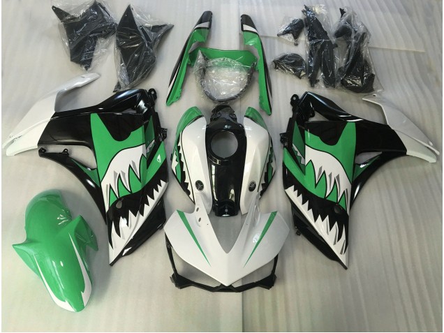 15-18 Grüner & Weißer Hai R3 Motorrad Verkleidung 15-18 Grüner & Weißer Hai R3 Motorrad Verkleidung
