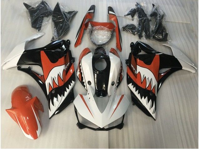 15-18 Orange & Weißer Hai R3 Motorrad Verkleidung 15-18 Orange & Weißer Hai R3 Motorrad Verkleidung