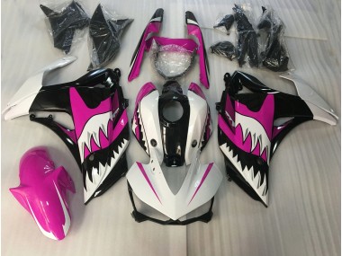 15-18 Rosa & Weißer Hai R3 Motorrad Verkleidung