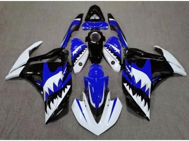 15-18 Weißer Hai & Blau R3 Motorrad Verkleidung