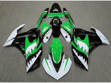 15-18 Weißer Hai & Grün R3 Motorrad Verkleidung