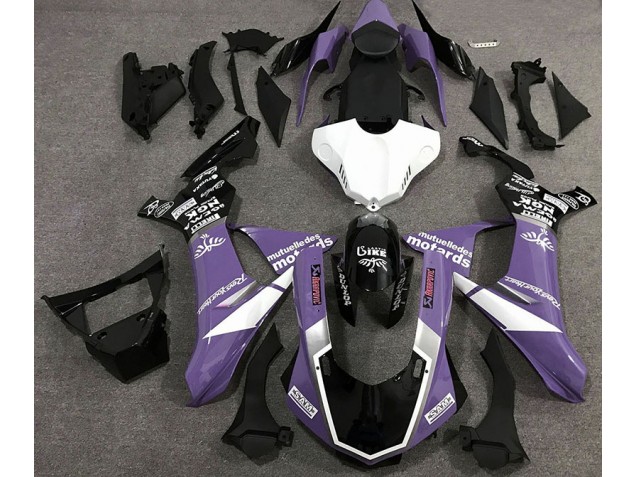 15-19 Glanz Lila Logo-Stil R1 Motorrad Verkleidung