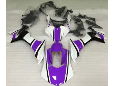 15-19 Glänzend Weiß Lila & Schwarz R1 Motorrad Verkleidung