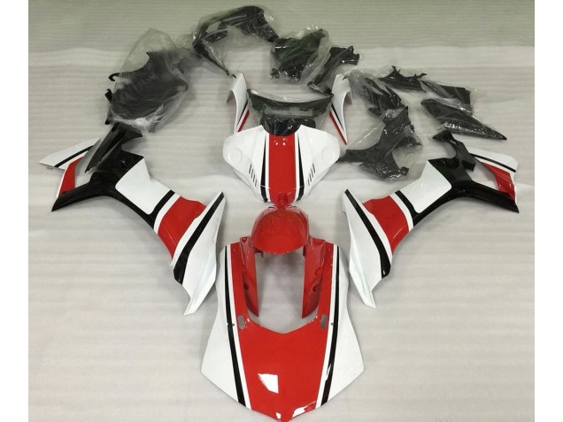 15-19 Glänzend Weiß Rot & Schwarz R1 Motorrad Verkleidung 15-19 Glänzend Weiß Rot & Schwarz R1 Motorrad Verkleidung