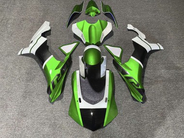 15-19 Grün & Kohlefaser Akzente R1 Motorrad Verkleidung