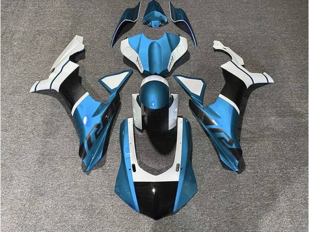 15-19 Hellblau & Kohlefaser Akzente R1 Motorrad Verkleidung 15-19 Hellblau & Kohlefaser Akzente R1 Motorrad Verkleidung