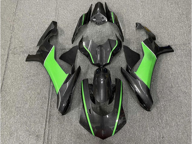 15-19 Kohlefaser & Grün R1 Motorrad Verkleidung