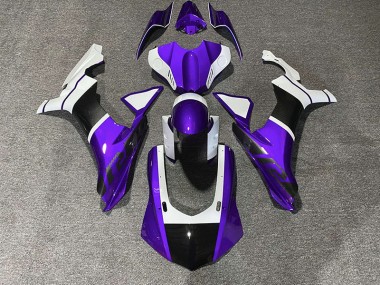 15-19 Lila & Kohlefaser Akzente R1 Motorrad Verkleidung