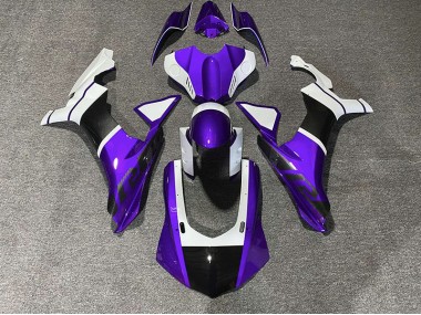 15-19 Lila & Kohlefaser Akzente R1 Motorrad Verkleidung
