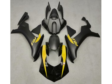 15-19 Matt Schwarz & Gelb R1 Motorrad Verkleidung