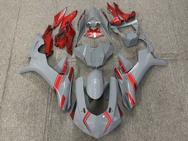 15-19 Nardo Grau & Rot Akzente R1 Motorrad Verkleidung