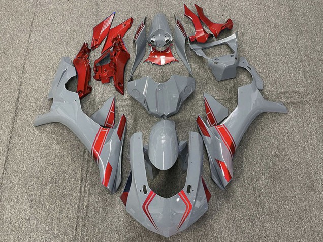 15-19 Nardo Grau & Rot Akzente R1 Motorrad Verkleidung