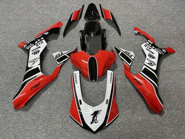 15-19 Rot Glänzend & Weiß R1 Motorrad Verkleidung