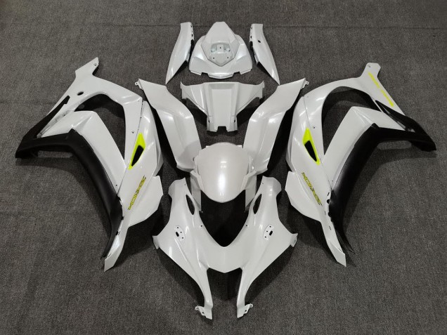 16-19 Perlweiß & Gelb ZX10R Motorrad Verkleidung