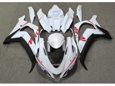 16-19 Perlweiß & Rot Logos ZX10R Motorrad Verkleidung