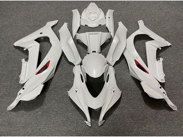 16-19 Perlweiß Rot Rand ZX10R Motorrad Verkleidung 16-19 Perlweiß Rot Rand ZX10R Motorrad Verkleidung