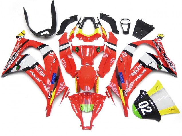 16-19 Rot & Schwarz Mit Weiß ZX10R Motorrad Verkleidung 16-19 Rot & Schwarz Mit Weiß ZX10R Motorrad Verkleidung