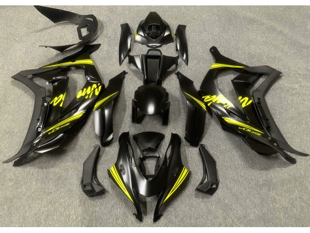 16-19 Satinschwarz & Gelb ZX10R Motorrad Verkleidung