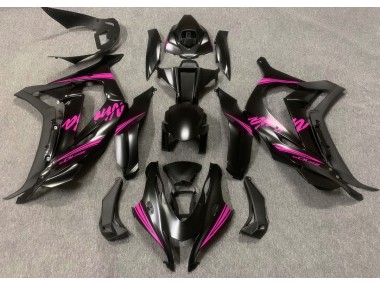 16-19 Satinschwarz & Rosa ZX10R Motorrad Verkleidung