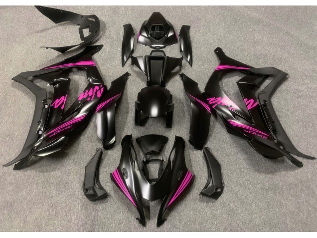 16-19 Satinschwarz & Rosa ZX10R Motorrad Verkleidung 16-19 Satinschwarz & Rosa ZX10R Motorrad Verkleidung