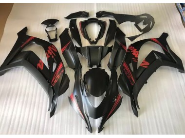 16-19 Satinschwarz & Rot ZX10R Motorrad Verkleidung