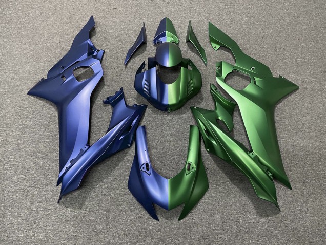 17-21 Blau & Grün Split R6 Motorrad Verkleidung