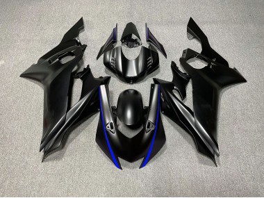 17-21 Matt Schwarze & Blaue Akzente R6 Motorrad Verkleidung