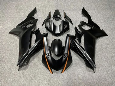 17-21 Matt Schwarze & Orange Akzente R6 Motorrad Verkleidung