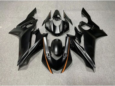 17-21 Matt Schwarze & Orange Akzente R6 Motorrad Verkleidung