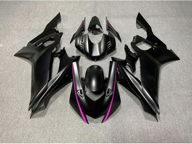 17-21 Matt Schwarze & Rosa Akzente R6 Motorrad Verkleidung