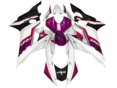 17-21 Pink & Glänzend Weiß R6 Motorrad Verkleidung