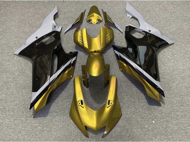 17-21 Zement Schwarz & Gold R6 Motorrad Verkleidung