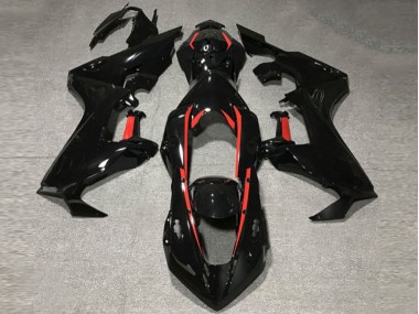 17-23 Schwarz Glänzend Mit Rotem Futter CBR1000RR Motorrad Verkleidung