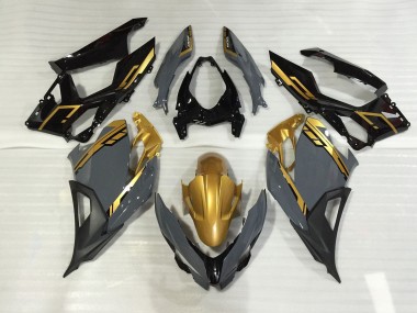 18-23 Nardo Grau & Gold Ninja 400 Motorrad Verkleidung