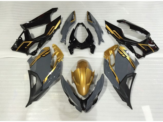 18-23 Nardo Grau & Gold Ninja 400 Motorrad Verkleidung 18-23 Nardo Grau & Gold Ninja 400 Motorrad Verkleidung